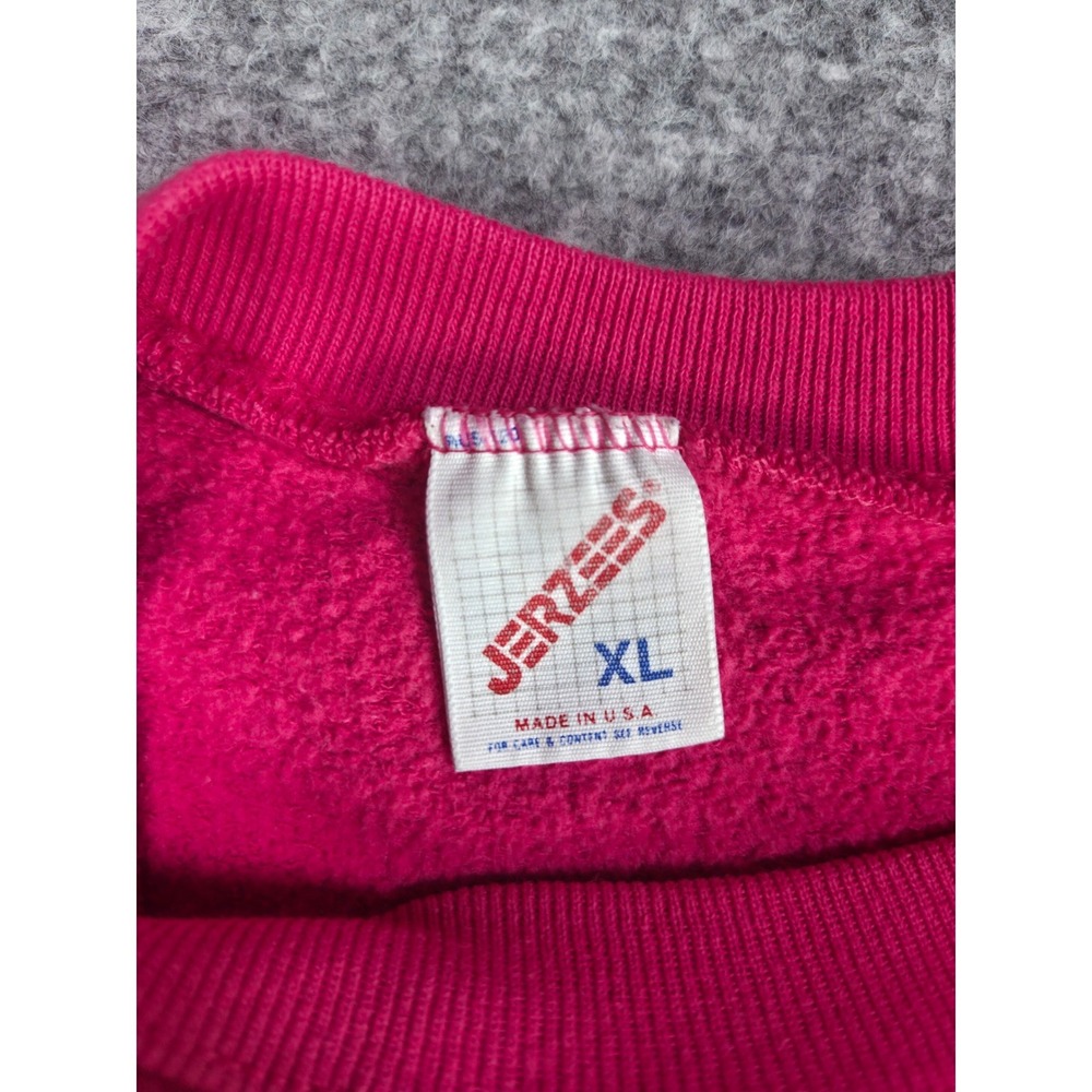 Vintage 90s Looney Tunes Sylvester the Cat Sweatshirt XL Pink Jerzees USA Made - Picture 7 of 13
